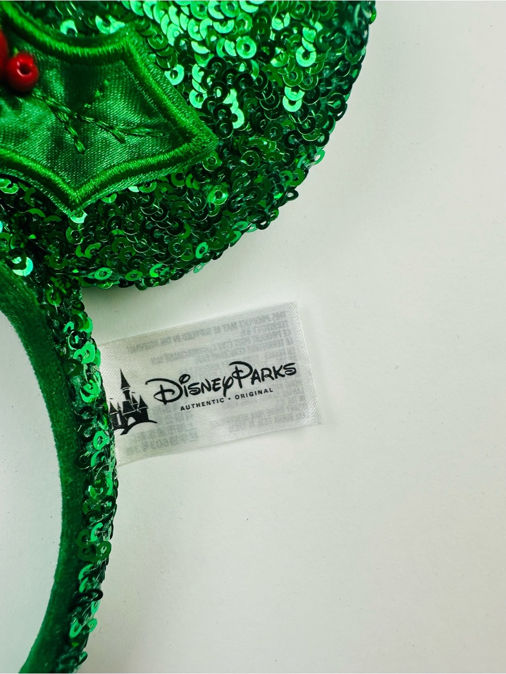 Disney Parks Christmas Sequin Minnie Mouse Ears Headband - Picture 4 of 8